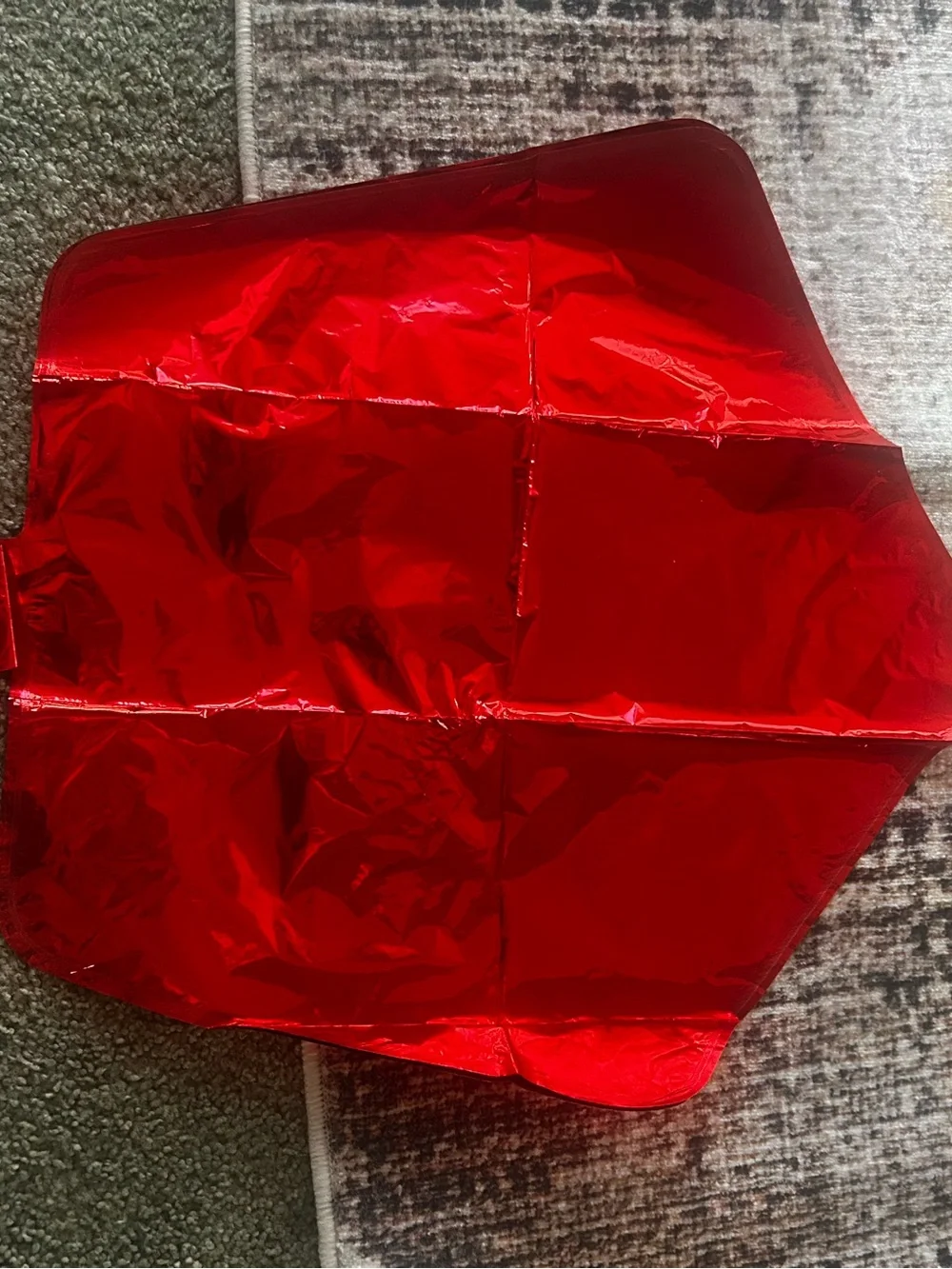 Large Red Foil Number 3 Balloon - Metallic Décor